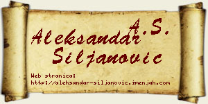 Aleksandar Siljanović vizit kartica